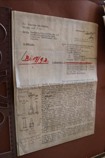 alte Kopien - Schreiben von der Obersten SA-Führung Ernst Röhm an alle bayr. Sonderbevollmächtigen 1934